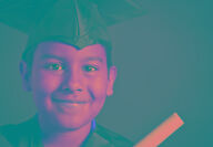 boy in cap and gown