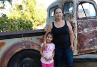 Evelia Ponce and her granddaughter