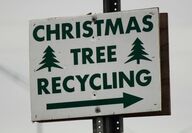 Christmas tree recycling sign