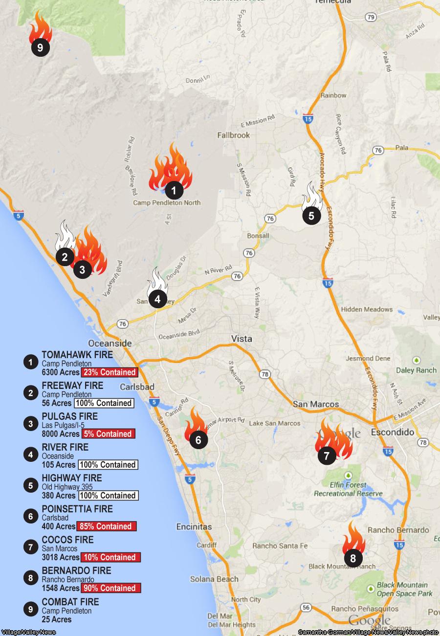 San Mateo Fire Now 97 Contained Remains 1 500 Acres Village News